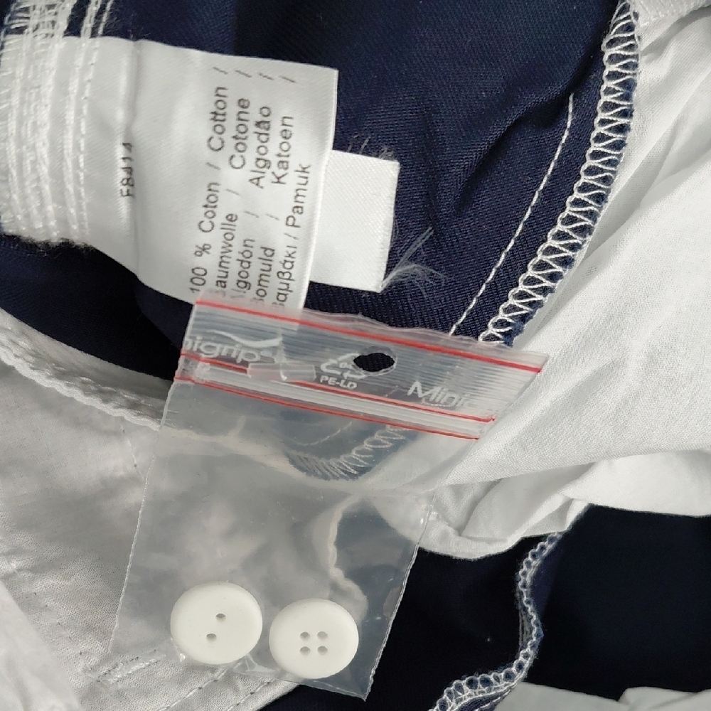Lacoste Dark Blue Trousers with White Stitching - Picture 6 of 6